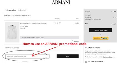 codice promozionale armani|armani code woman.